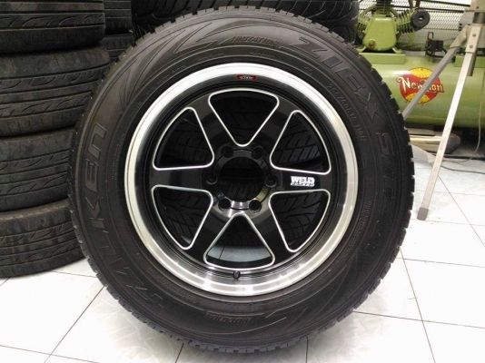 ล้อใหม่ WELD  ขอบ 18 ยาง Falken 265 60 18 ปี 09 ยางยังมีดอก ล้อใหม่ ขายโล๊ะ มีแค่ชุดเดียว ทั้งชุด 14,900.-เทิร์นได้ ใส่ฟรี ส่งทั่วไทยค่ะ