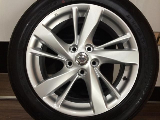 แม็กป้ายแดง nissan teana l33 พร้อมยาง Michelin 215/55/17 ยางป้ายแดง แม็กป้ายแดง nissan teana l33 พร้อมยาง Michelin 215/55/17 ยางป้ายแดง