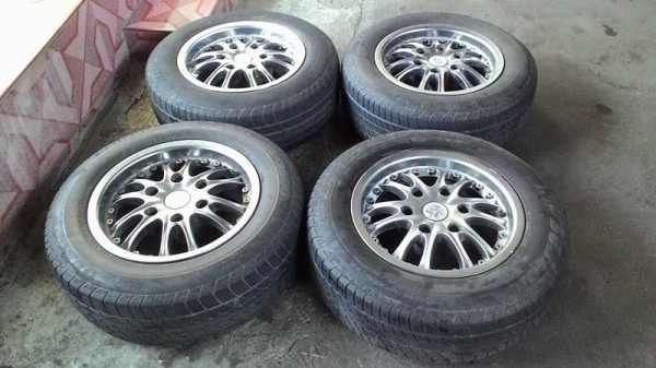 ล้อแม็ก ขอบ 15 พร้อมยาง DUNLOP ครบชุด