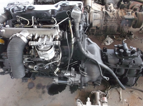 ขายเครื่องพร้อมเกียร์ MITSUBISHI  4D34 TURBO  เครื่องนอก มีหมายเลข