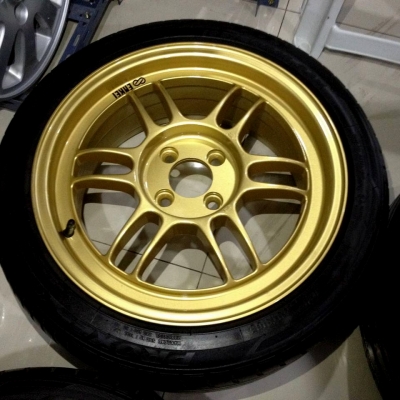 4รู100ยางปี 2016 Enkei Made in japan 7นิ้ว ET43 ยาง Toyo Proxes cf2 195 45 16 ดอกเต็ม ทำสีใหม่ มีเคล
