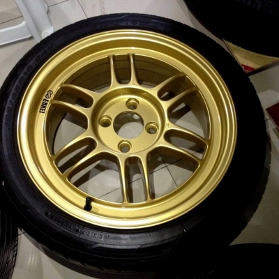 4รู100ยางปี 2016 Enkei Made in japan 7นิ้ว ET43 ยาง Toyo Proxes cf2 195 45 16 ดอกเต็ม ทำสีใหม่ มีเคล