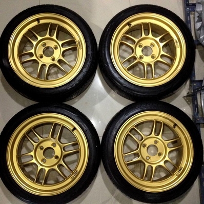 4รู100ยางปี 2016 Enkei Made in japan 7นิ้ว ET43 ยาง Toyo Proxes cf2 195 45 16 ดอกเต็ม ทำสีใหม่ มีเคล