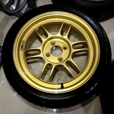 4รู100ยางปี 2016 Enkei Made in japan 7นิ้ว ET43 ยาง Toyo Proxes cf2 195 45 16 ดอกเต็ม ทำสีใหม่ มีเคล