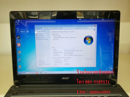 โน๊ตบุ๊ค Acer Aspire 4349 Celeron B815 Ram4G HDD500GB ที่ชาร์ท สภาพดี ปกติทุกอย่าง โน๊ตบุ๊ค Acer Aspire 4349 Celeron B815 Ram4G HDD500GB ที่ชาร์ท สภาพดี ปกติทุกอย่าง