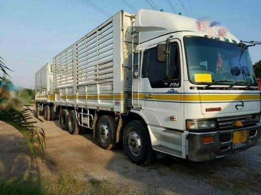 HINO PROFIA ปี.56 ราคา 1,190,000 เครื่อง P11C-335 แรง 7 เกียร์ ช่วงล้าง ZM-10 น๊อด ขายรถพ่วง 20 ล้อ แม่-ลูก กระบะเหล็กคอกเกษตรไม่ดั้ม รถสวย