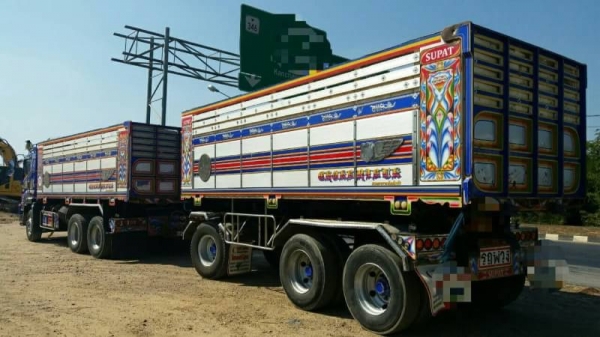 ขาย 2,680,000 ISUZU 360 ปี 57 วิ่ง 200,000 กม. แม่ลูกดั้ม(อู่ ส.สุพัตร์)แม่ยาว 6.40 ม.ลูก 3 คาน  ยาว 6.80 ม.กว้าง 2.55 นอกสูง 1.70 ม.