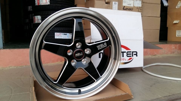 ขายล้อแม็กใหม่ weld 17"&times;7.5"  5รู100 สีดำขอบเงา งานไทย master wheel  สนใจติดต่อ ร้าน ก.เจริญการยาง ครับ 081-3747940