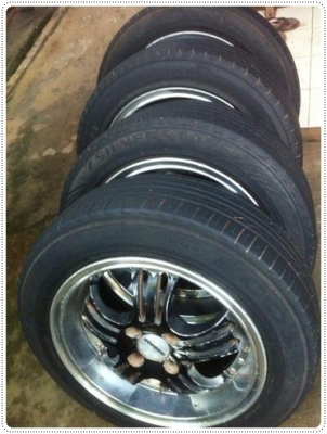 แม็กET40พร้อมยาง ขอบ15 แม็กET40พร้อมยาง ขอบ15