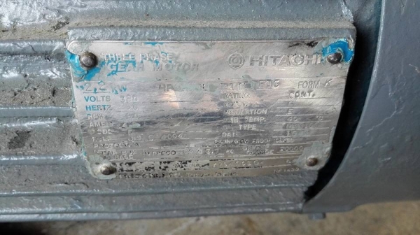 ** SOLD ** มอเตอร์เกียร์ Hitachi 3 HP ทด 1:30 (50rpm) 380V สภาพสวยพร้อมใช้งาน ** SOLD ** มอเตอร์เกียร์ Hitachi 3 HP ทด 1:30 (50rpm) 380V สภาพสวยพร้อมใช้งาน