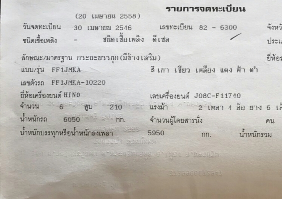 ขายราคา555,000บ หกล้อ ฮีโน่ FF1J 210 ปี46 กระจกไฟฟ้า แอร์ พ.เวอร์ ทิฟฟี้ "กะบะสะแตลเรส"พื้นเรียบ ช่วงยาว 6.50ม รถห้าง สภาพดีสวยพร้อมใช้ ขายราคา 555,000บ ทะเบียนพร้อมโอน "มีเครืองเสียงชุดใหญ่"พร้อ ขายราคา555,000บ หกล้อ ฮีโน่ FF1J 210 ปี46 กระจกไฟฟ้า แอร์ พ.เวอร์ ทิฟฟี้ "กะบะสะแตลเรส"พื้นเรียบ ช่วงยาว 6.50ม รถห้าง สภาพดีสวยพร้อมใช้ ขายราคา 555,000บ ทะเบียนพร้อมโอน "มีเครืองเสียงชุดใหญ่"พร้อ