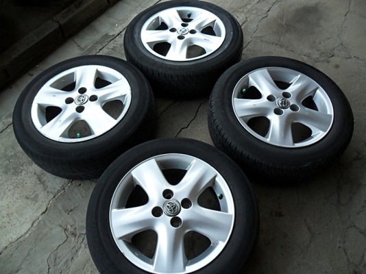 แม็กขอบ15 เอนไกแท้ 4รู100 พร้อมยางบริดสโตนปี14 ดอกหนา(4ล้อ 3,200)