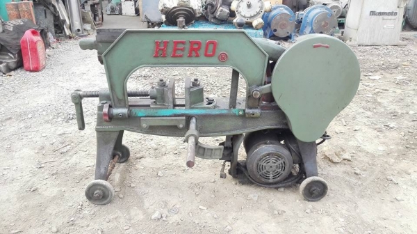 ** SOLD ** เลื่อยชักตัดเหล็ก HERO 14" มอเตอร์มิตซู ไฟ 380V สภาพเดิมๆใช้น้อยสดแน่น