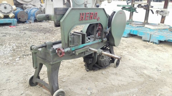 ** SOLD ** เลื่อยชักตัดเหล็ก HERO 14" มอเตอร์มิตซู ไฟ 380V สภาพเดิมๆใช้น้อยสดแน่น