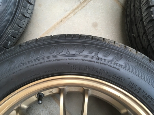 ล้อ re30 ขอบ15 กว้าง7 อ๊อฟบวก38 งาน TAW พร้อมยางปี 16 Dunlop Touring T1 195 60