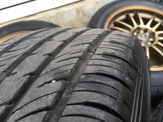 ล้อ re30 ขอบ15 กว้าง7 อ๊อฟบวก38 งาน TAW พร้อมยางปี 16 Dunlop Touring T1 195 60
