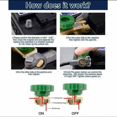 ขั้วแบตเตอรี่ ตัดไฟ สเปคญี่ปุ่น 12v-24v ใส่รถ ใส่เรือ ตัด-ต่อไฟสะดวกถนอมแบต ใช้ได้นานๆๆ