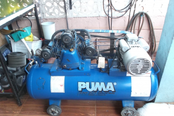 ปั้มลมพูม่า 148 ลิตร ไฟ220 มอเตอร์2แรง พร้อมใช้