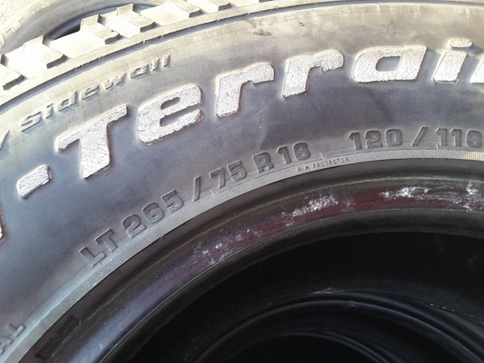 BF KO1 USA. 265-75-16 ปี08 สภาพดี 1ชุด BF KO1 USA. 265-75-16 ปี08 สภาพดี 1ชุด