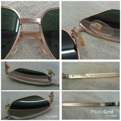 แว่นตาอเมริกันวินเทจ ยุค &#039;80s  ไททาเนียมบริสุทธิ์ + โกลด์ฟิลด์  Vintage MA handmade in USA