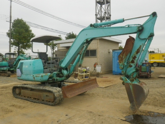Komatsu PC45-1 เก่าญี่ปุ่น ปั้มนิ้ว มีปากคีบในตัว