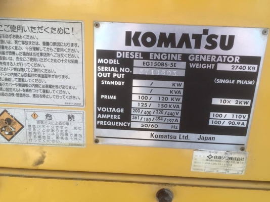 ขายเครื่องปั่นไฟมือสองจากญี่ปุ่นสภาพเดิมๆ พร้อมใช้งาน