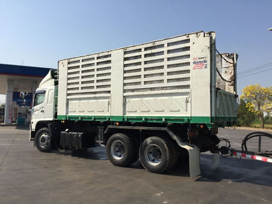 ขาย hino 344 ปี 56 ดั๊มพ์สามมิตร สเปค ดินหินทราย ลูกยาว 6.80 เมตร เดิมรั้ว 5 ซี่ต่อเพิ่ม 2 ซี่วิ่งน้ำตาล