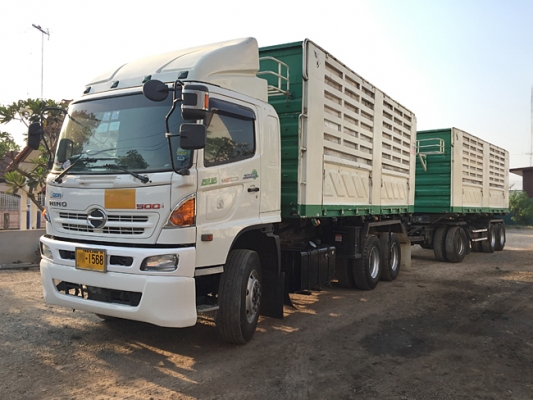 ขาย hino 344 ปี 56 ดั๊มพ์สามมิตร สเปค ดินหินทราย ลูกยาว 6.80 เมตร เดิมรั้ว 5 ซี่ต่อเพิ่ม 2 ซี่วิ่งน้ำตาล