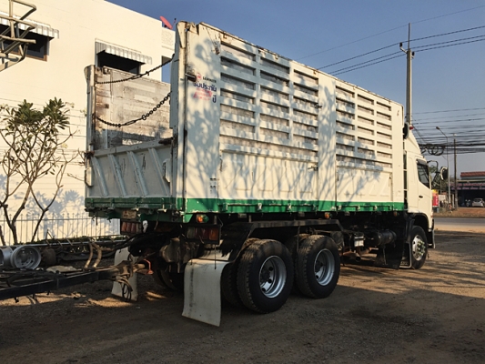 ขาย hino 344 ปี 56 ดั๊มพ์สามมิตร สเปค ดินหินทราย ลูกยาว 6.80 เมตร เดิมรั้ว 5 ซี่ต่อเพิ่ม 2 ซี่วิ่งน้ำตาล