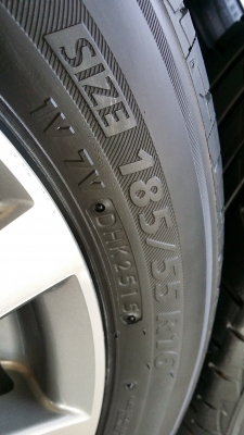 ล้อแม็กเดิมซิตี้ ขอบ16 พร้อมยางบริดสโตน Ecopia EP200 185/55R16 ปี15