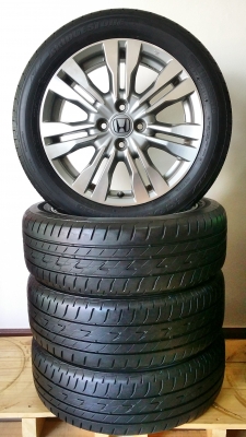 ล้อแม็กเดิมซิตี้ ขอบ16 พร้อมยางบริดสโตน Ecopia EP200 185/55R16 ปี15