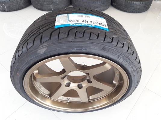 ล้อใหม่TE37 ขอบ18 6รู กว้าง9.5+10.5 ET30 พร้อมยางใหม่ 4 ล้อ