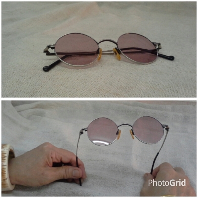 แว่นตาอเมริกันวินเทจ &#039;หยดน้ำ-จอห์น เลนนอน&#039;  ยุค &#039;80s  Authentic ESPRIT handmade in USA  ตัวแท้!  จริงใจ-ไม่จิงโจ้!