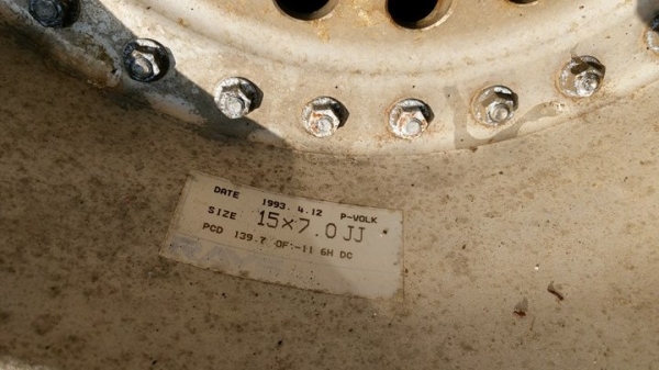 ขายล้อ  rays power volk.  15x7 et -11 6/139  แท้ๆ เก่าญี่ปุ่น ไม่เคยใช้ในไทย  น้ำหนัก 850kg ต่อวง มีปั้มที่ล้อ  พร้อมยางbf 31 "