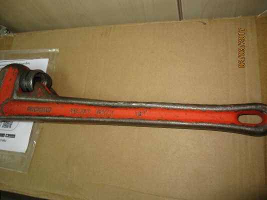 ประแจจับแป๊บ ขาเดี่ยว Ridgid Made in USA. ขนาด 18 นิ้ว