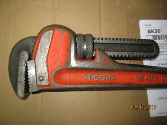 ประแจจับแป๊บ ขาเดี่ยว Ridgid Made in USA. ขนาด 18 นิ้ว