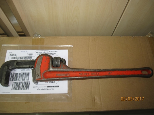 ประแจจับแป๊บ ขาเดี่ยว Ridgid Made in USA. ขนาด 18 นิ้ว