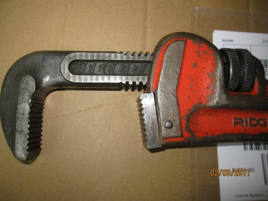 ประแจจับแป๊บ ขาเดี่ยว Ridgid Made in USA. ขนาด 18 นิ้ว