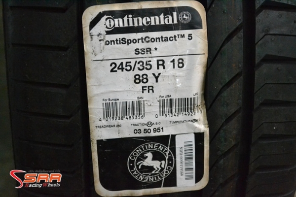 Continental ContiSportContact 5 SSR 245/35R18 เส้นละ 6,500 บาท Continental ContiSportContact 5 SSR 245/35R18 เส้นละ 6,500 บาท