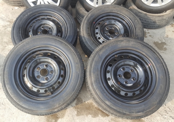 ขายล้อกะทะขอบ15 5รู TOYOTAพร้อมยาง 4 ล้อ