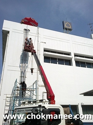 ให้เช่า รถเฮี๊ยบ รถบรรทุกติดเครน รถเครน 25 ตัน