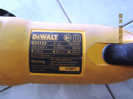 สว่านโรตารี่3ระบบDEWALTรุ่นD25123 สภาพดี ราคาถูกๆ สว่านโรตารี่3ระบบDEWALTรุ่นD25123 สภาพดี ราคาถูกๆ