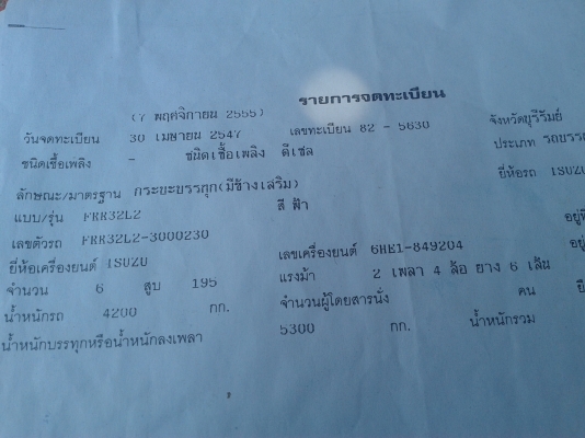 ขายรถบรรทุก6ล้อใหญ่ยาว 5.50 เมตร เครื่อง 195 แรง ขายรถบรรทุก6ล้อใหญ่ยาว 5.50 เมตร เครื่อง 195 แรง