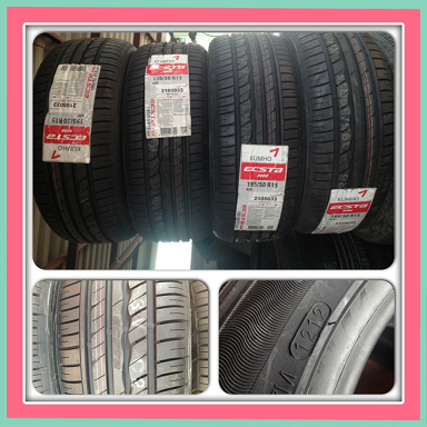 ขายยางใหม่ Kumho ECSTA ปี12 195/50/15 ชุดละ 6900 บ. ถูกที่สุด