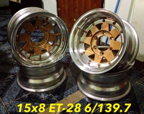 ล้อแม็ค 3 ชิ้นแท้ Enkei Apache-8 ขอบ 15x8 ใส่ 6 รูกระบะ สีทอง ขอบเงา ออฟลึก 4 นิ้ว สวยมากครับ ล้อแม็ค 3 ชิ้นแท้ Enkei Apache-8 ขอบ 15x8 ใส่ 6 รูกระบะ สีทอง ขอบเงา ออฟลึก 4 นิ้ว สวยมากครับ