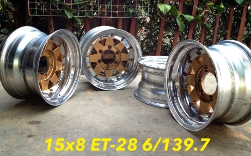 ล้อแม็ค 3 ชิ้นแท้ Enkei Apache-8 ขอบ 15x8 ใส่ 6 รูกระบะ สีทอง ขอบเงา ออฟลึก 4 นิ้ว สวยมากครับ ล้อแม็ค 3 ชิ้นแท้ Enkei Apache-8 ขอบ 15x8 ใส่ 6 รูกระบะ สีทอง ขอบเงา ออฟลึก 4 นิ้ว สวยมากครับ