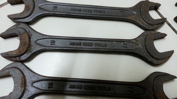 ขายประแจปากตายเบอร์17-19 มิลรุ่นเก่ายี่ห้อASAHIปากสองชั้นของญี่ปุ่นแท้ๆ ขายถูกมาก ขายประแจปากตายเบอร์17-19 มิลรุ่นเก่ายี่ห้อASAHIปากสองชั้นของญี่ปุ่นแท้ๆ ขายถูกมาก