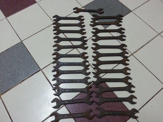 ขายประแจปากตายเบอร์17-19 มิลรุ่นเก่ายี่ห้อASAHIปากสองชั้นของญี่ปุ่นแท้ๆ ขายถูกมาก