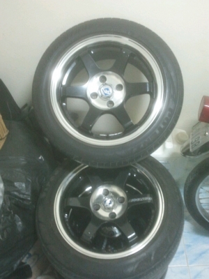 ขายTE37พร้อมยางขอบ15 ...7500]ลดเหลือ7000รีบๆเรย