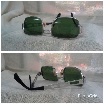 แว่นตาสายพันธุ์เยอรมัน ยุค &#039;70s ตัวลึก!  สายแข็ง!  Antique MENRAD handmade in Malta